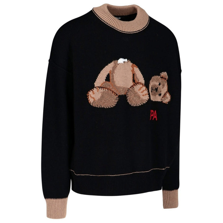 Palm Angels Pa Bear Sweater Black Brown L
