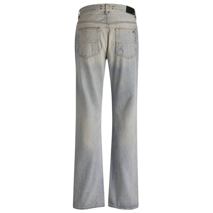 Amiri MA Bar Logo Straight Fit Stone indigo Blue Denim Jeans W31 L32 / 32L