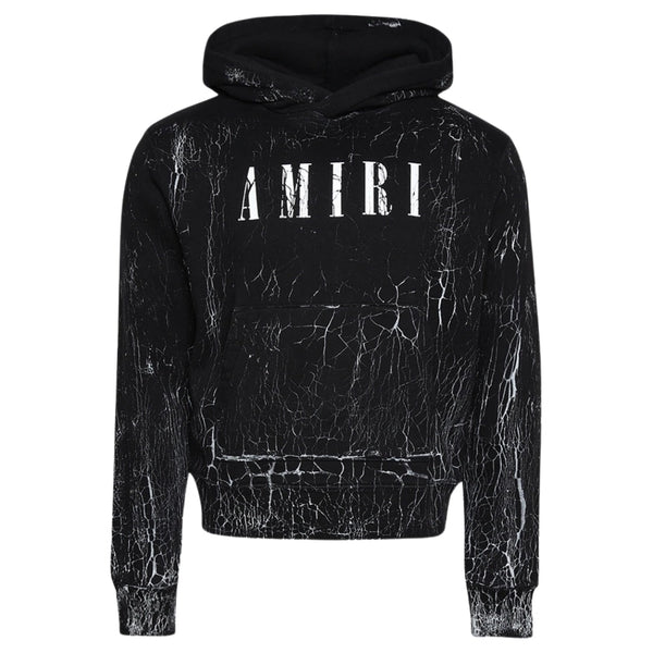 Amiri Cracked Dye Core Logo Black Hoodie S