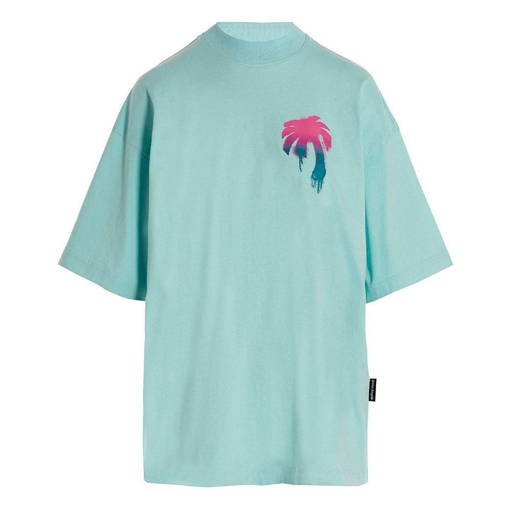 Palm Angels I Love PA Logo Light Blue T-Shirt XS