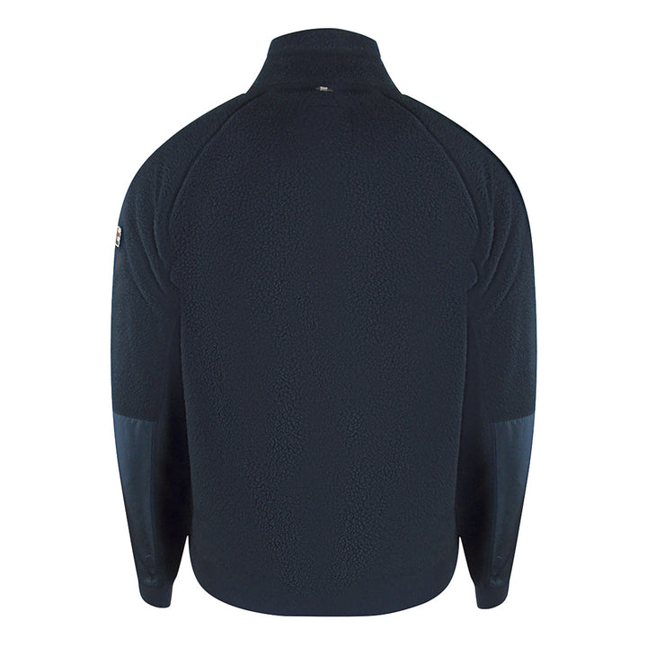 Aquascutum Active One Colorherpa Navy Rf002 11 Navy Blue Sherpa Jacket Male - Style Centre Wholesale