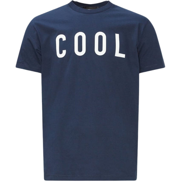 Dsquared2 Cool Print Logo Navy Blue T-Shirt S