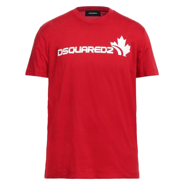 Dsquared2 S71Gds1278 312W Maple Leaf Cool Fit T Shirt 312W Red White T Shirt