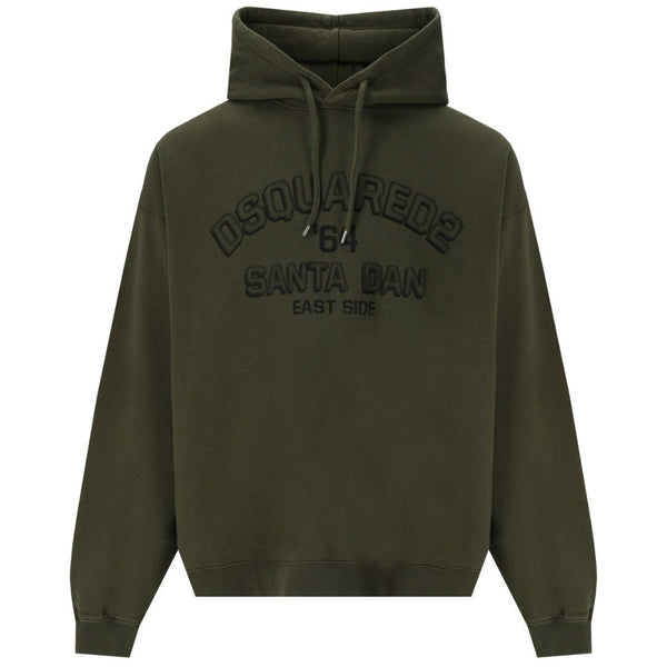 Dsquared2 Loose Fit Santa Dan Logo Green Hoodie  S