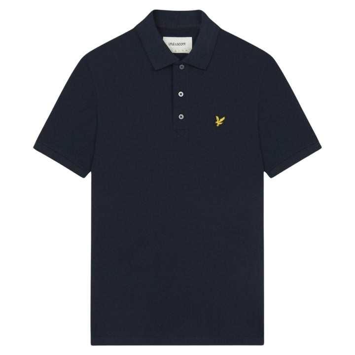 Lyle & Scott Branded Chest Logo Dark Navy Blue Polo Shirt M