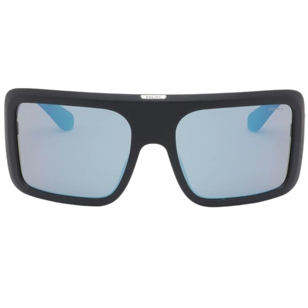 Police Full Rim Square Frame Matte Black Sunglasses SPLF62 U28B