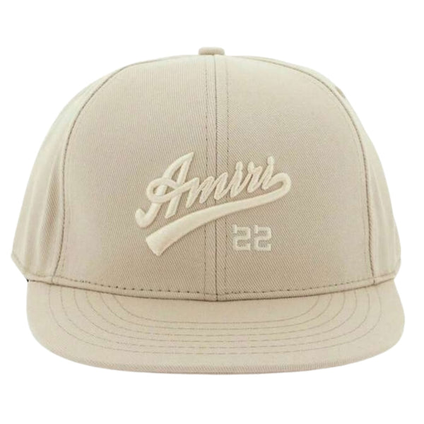 Amiri Baseball Design Tan Beige Fitted Hat One Size