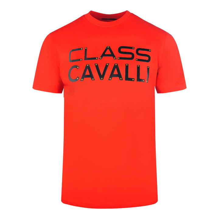 Cavalli Class Bolted Logo Red T-Shirt M