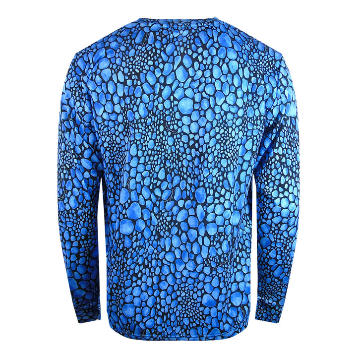 Cavalli Class Leopard Print Blue Sweatshirt M