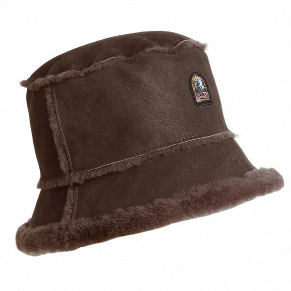 Parajumpers Womens Shearling Bucket Hat Brown