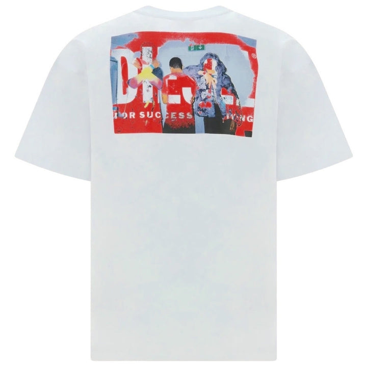 Diesel Graffiti Block Logo White T-Shirt L