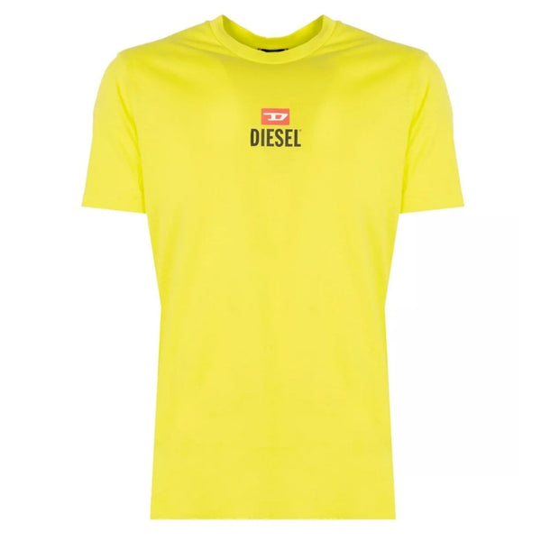 Diesel Small D Logo Evening Primrose Yellow T-Shirt S