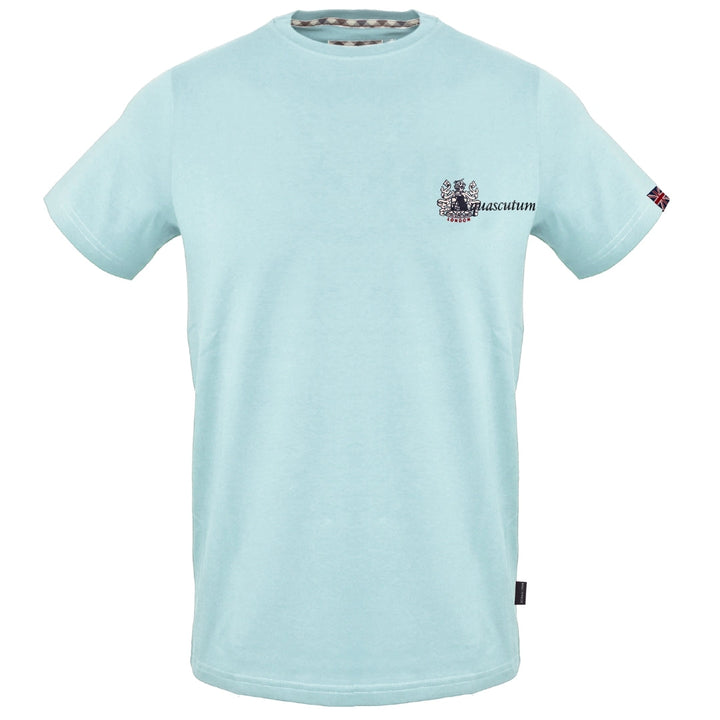 Aquascutum Small Aldis Chest Logo Sky Blue T-Shirt S