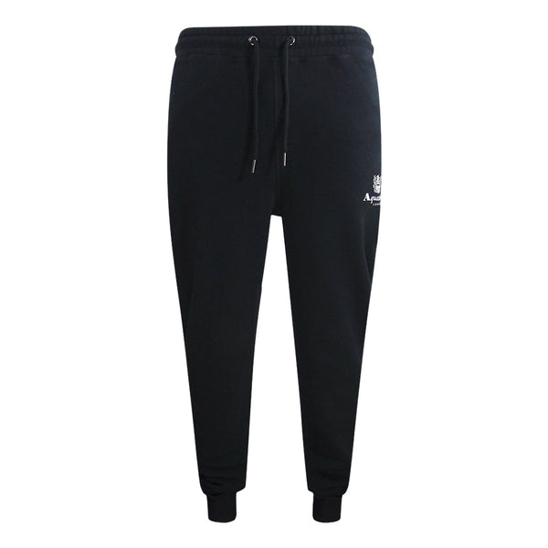 Aquascutum Active Basic Rib Track Pant Black Tr001 16 Black Sweatpants Male