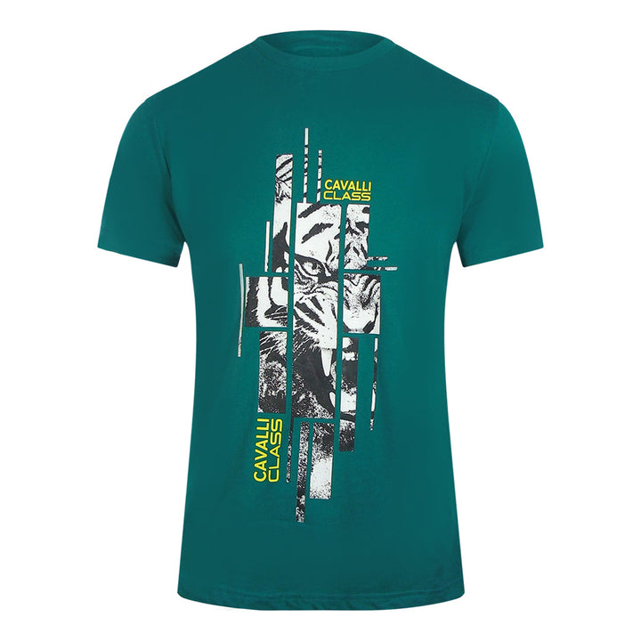 Cavalli Class Txt60E Jd060 04038 Green Ottanio T-Shirt Mens M
