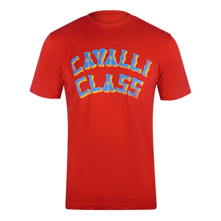 Cavalli Class Txt60X Jd060 02000 Red T-Shirt Mens M
