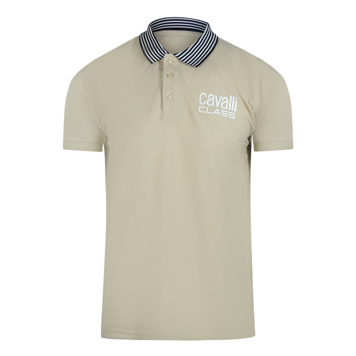 Cavalli Class Txt64E Kb002 03528 Beige Sand S S Polo Mens - Style Centre Wholesale