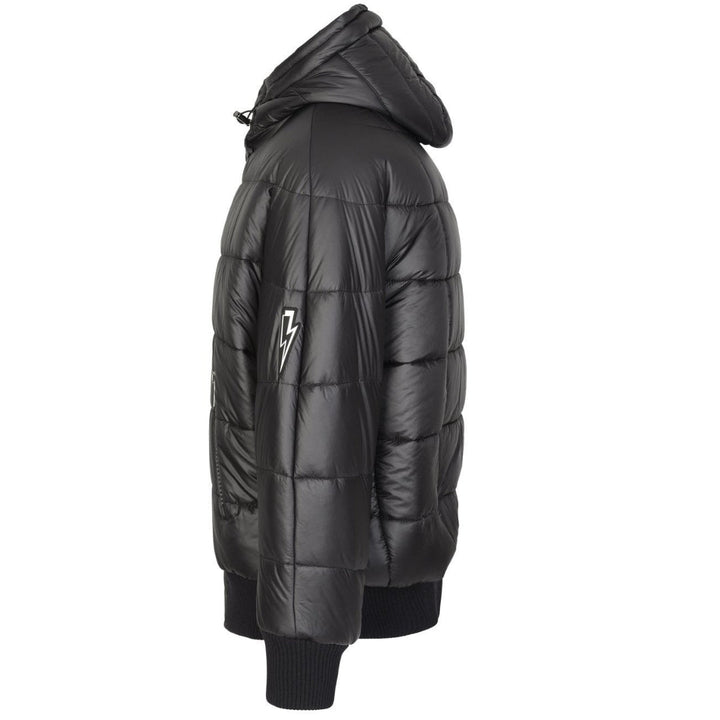 Neil Barrett Hooded Down Black Jacket - Nova Clothing