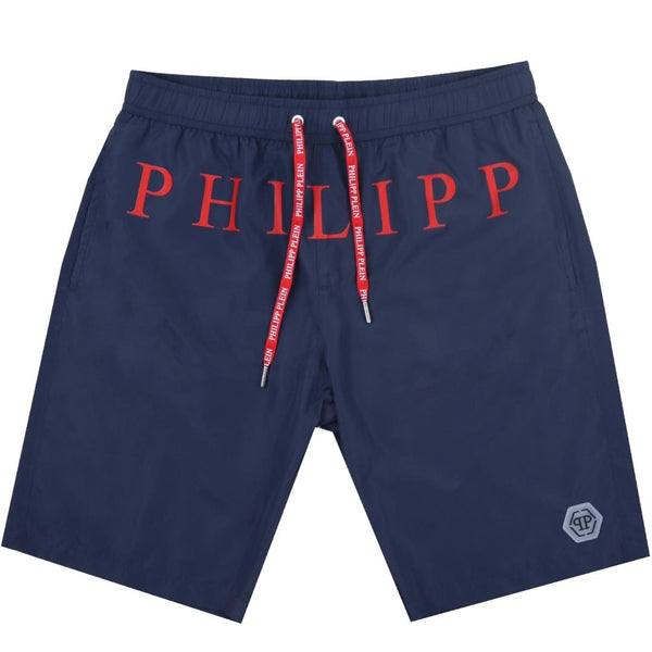 Philipp Plein Mens Cupp04 L0185 Swim Shorts Blue