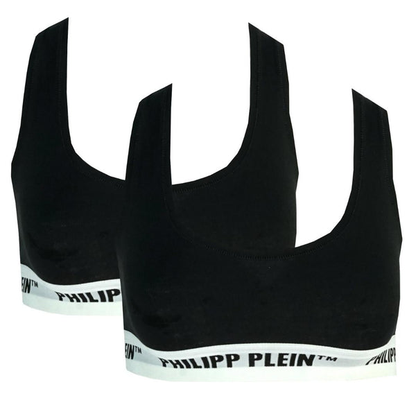 Philipp Plein Womens Dupt01 99 Sports Bra Black