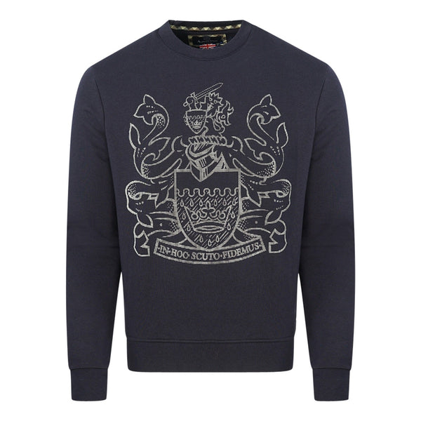 Aquascutum FAI001 85 Navy Sweatshirt - Style Centre Wholesale