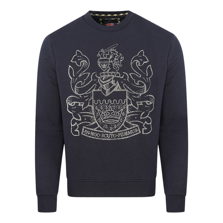 Aquascutum Pixel Aldis Logo Navy Sweatshirt - Nova Clothing