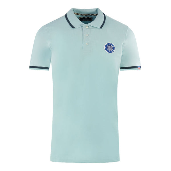 Aquascutum Mens P00923 78 Polo Shirt Light Blue