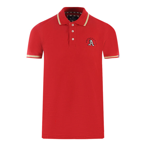 Aquascutum Mens P01223 52 Polo Shirt Red