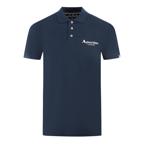 Aquascutum Mens P01323 85 Polo Shirt Navy