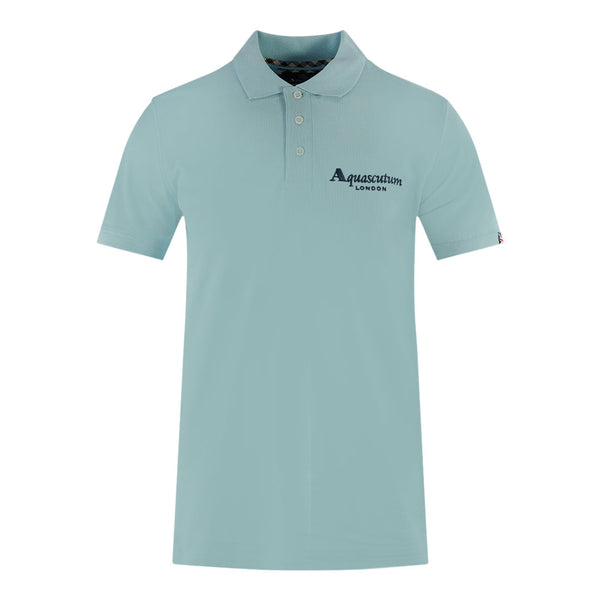 Aquascutum Mens P01523 78 Polo Shirt Light Blue