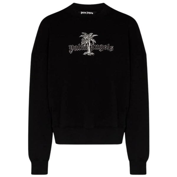 Palm Angels Mens Pmba026S22Fle0091001 Sweater Black