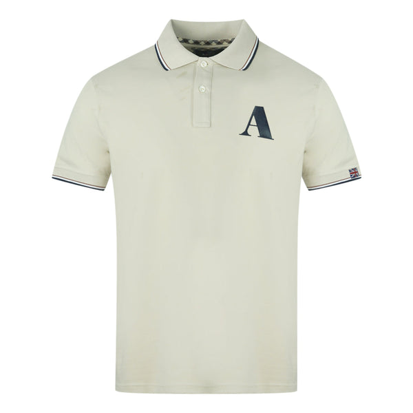 Aquascutum Mens Polo Shirt Qmp010 10 Beige