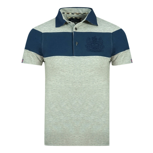 Aquascutum Mens Qmp030 94 Polo Shirt Grey