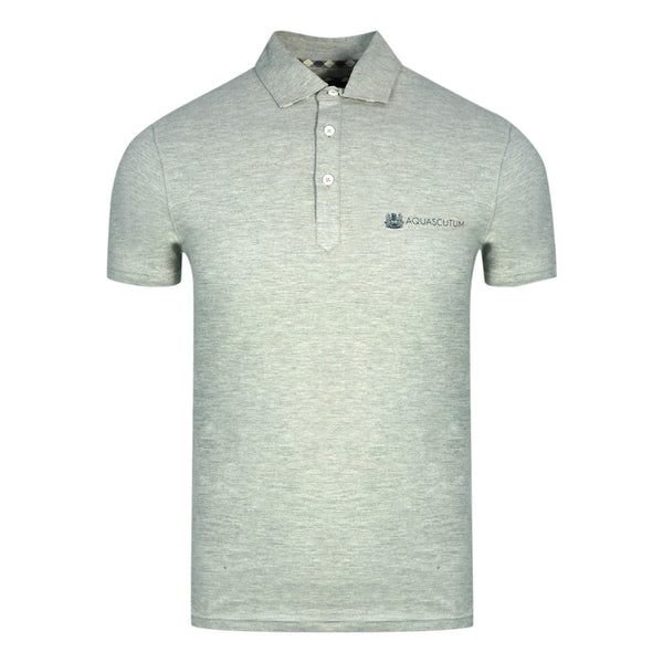 Aquascutum Mens Qmp040 94 Polo Shirt Grey