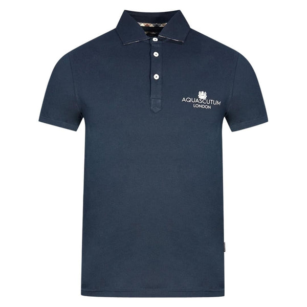 Aquascutum Mens Qmp041 85 Polo Shirt Navy