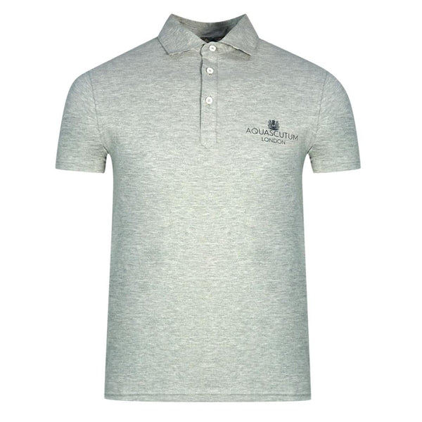 Aquascutum Mens Qmp041 94 Polo Shirt Grey