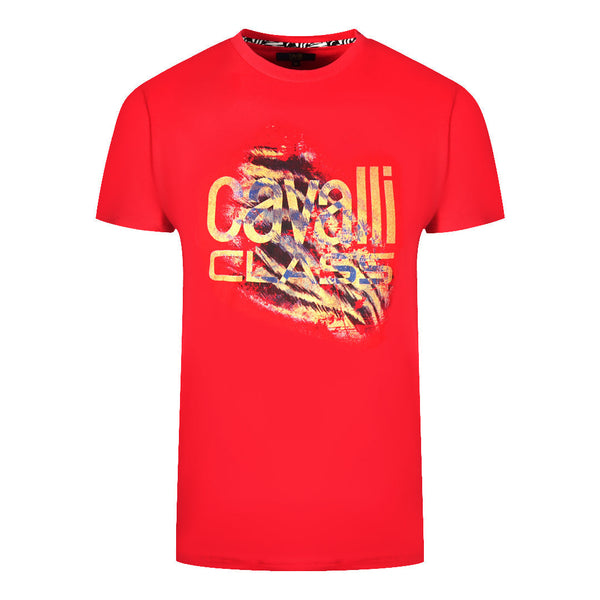 Cavalli Class Mens Qxt61P Jd060 02000 T Shirt Red