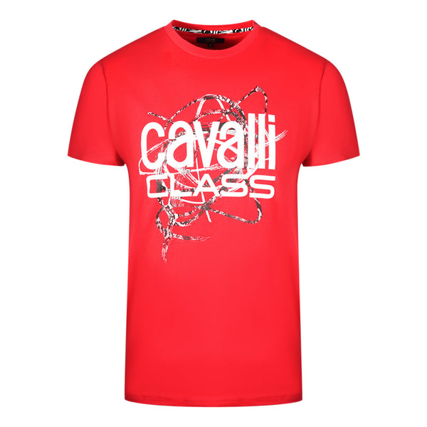 Cavalli Class Mens Qxt61R Jd060 02000 T Shirt Red