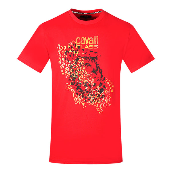 Cavalli Class Mens Qxt61V Jd060 02000 T Shirt Red