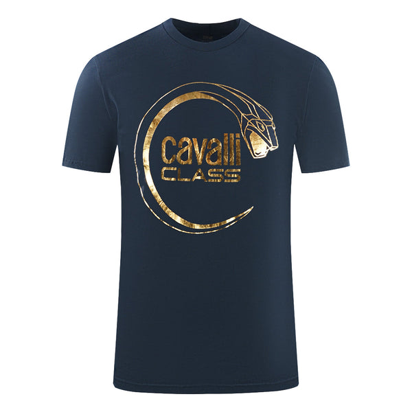 Cavalli Class Mens Rxt60B Jd060 04926 T Shirt Navy Blue