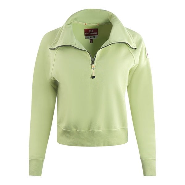 Parajumpers Stand Tisane Green Half-Zip Crop Sweatshirt Stand 202