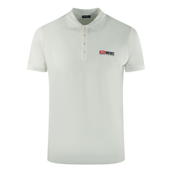 Diesel Mens T Weet Div 100 Polo Shirt White