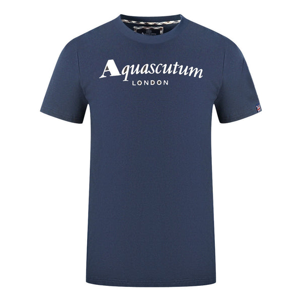 Aquascutum Mens T00323 85 T Shirt Navy Blue