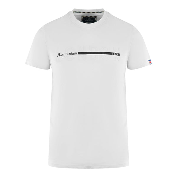 Aquascutum Mens T00423 01 T Shirt White