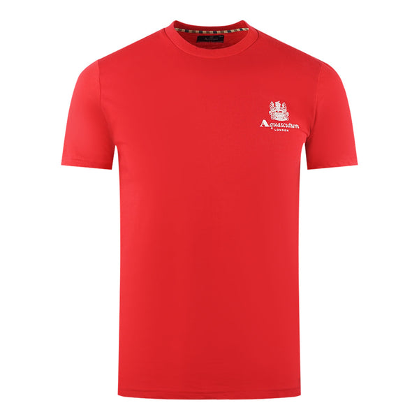 Aquascutum Mens Ts004 13 T Shirt Red