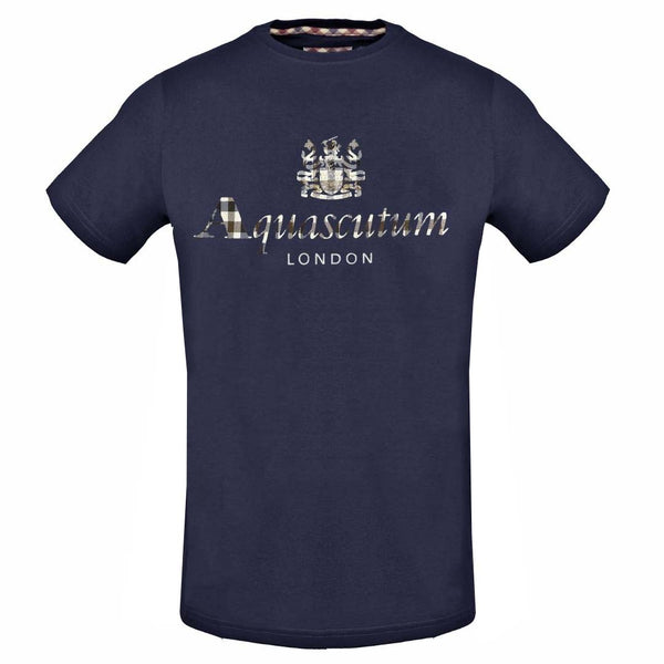 Aquascutum Mens Tsia01 85 T Shirt Blue