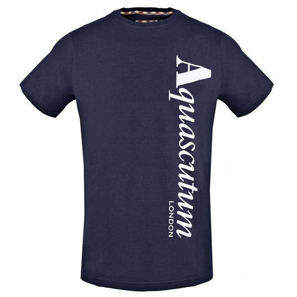 Aquascutum Mens TSIA18 85 T-Shirt Blue