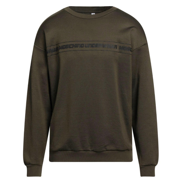 Moschino Panel Brand Logo Green Sweatshirt